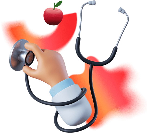 3d illustration dr hand and stethoscope