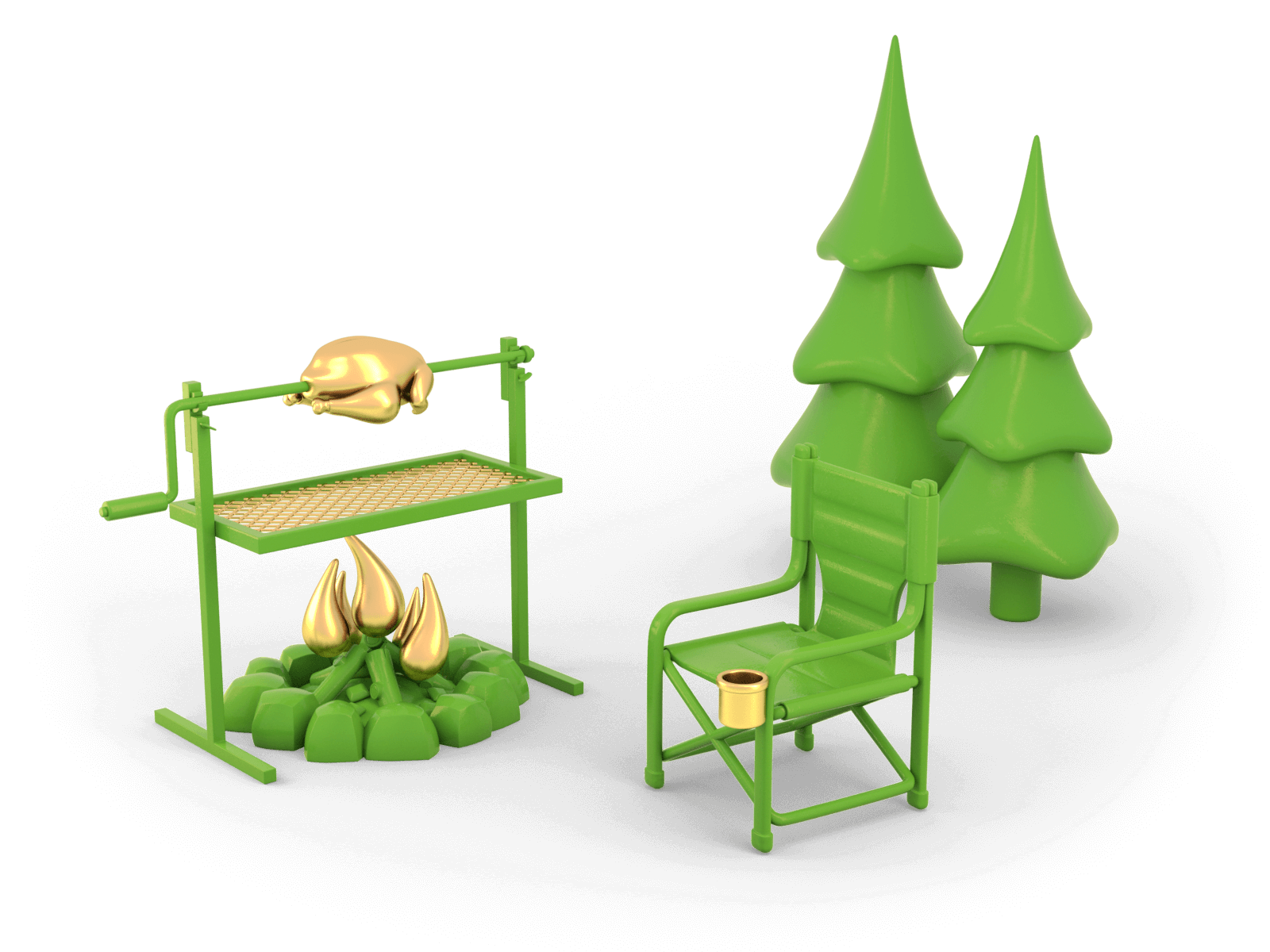 Toy Blaster 3D Illustration