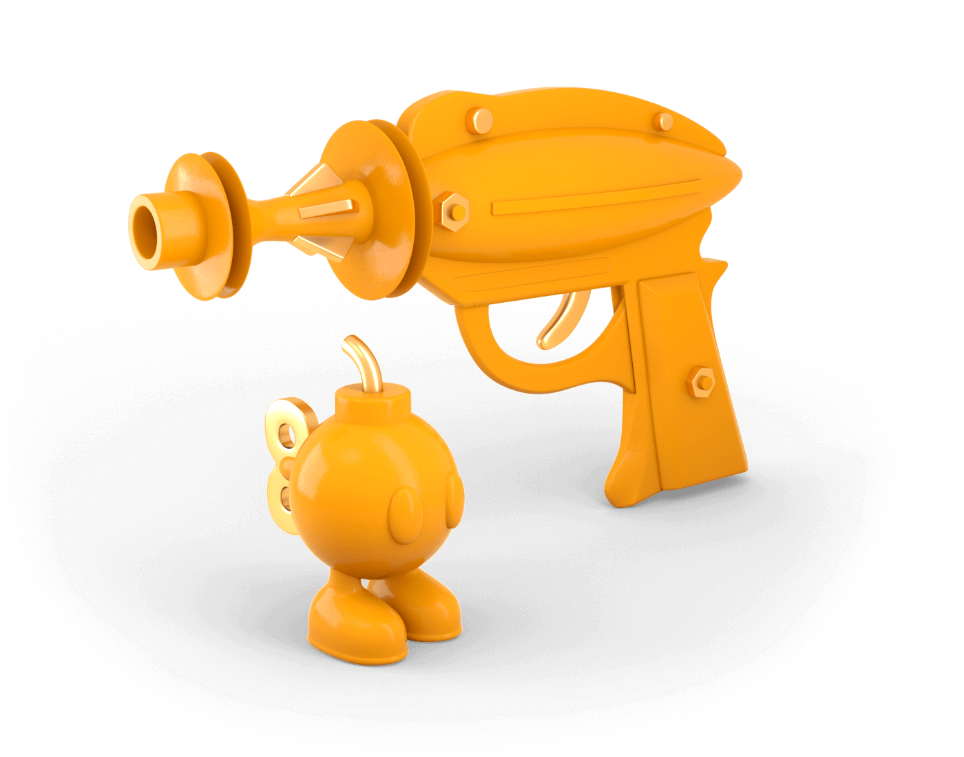 Toy Blaster 3D Illustration