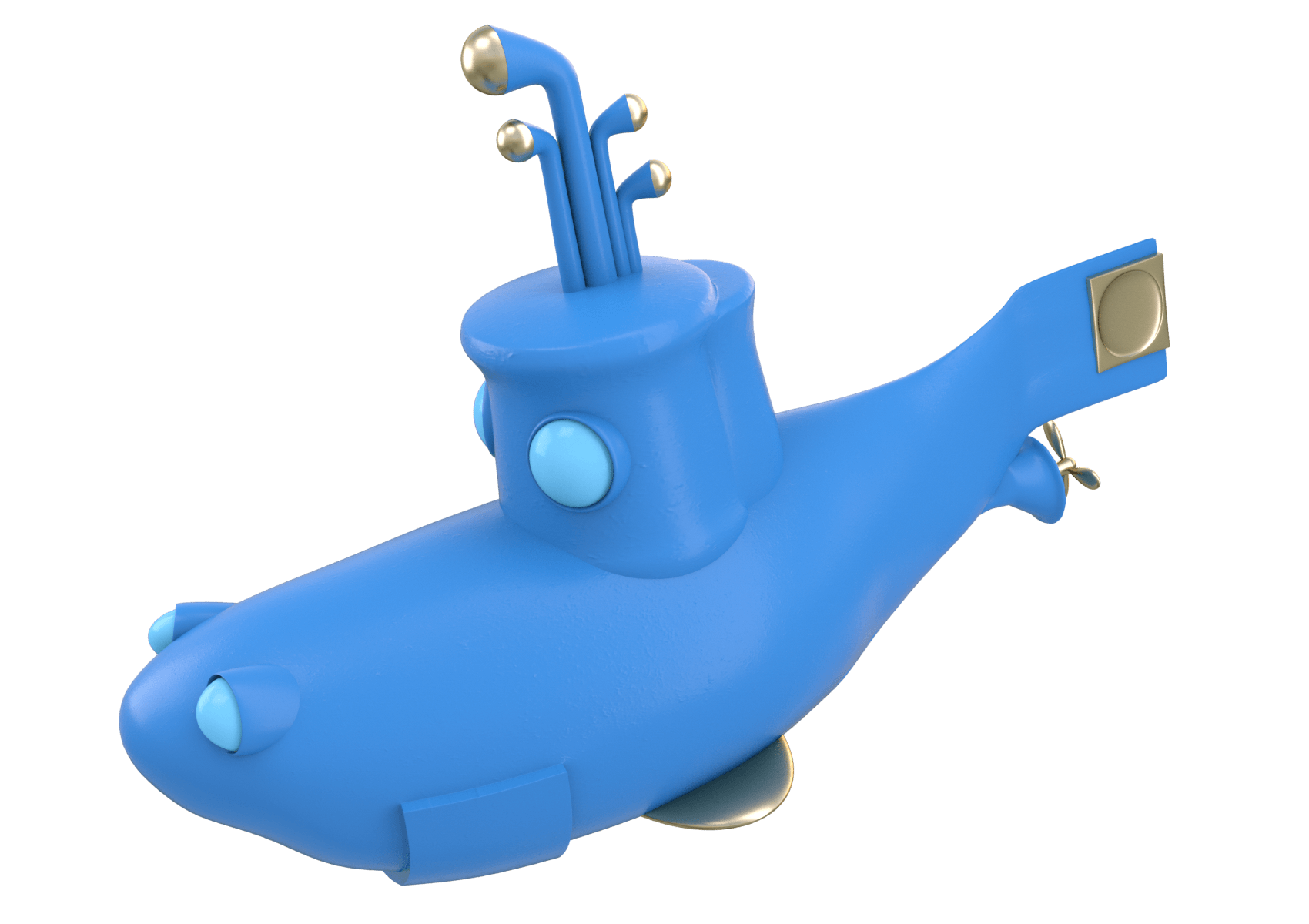 Submarine 3D Illustration